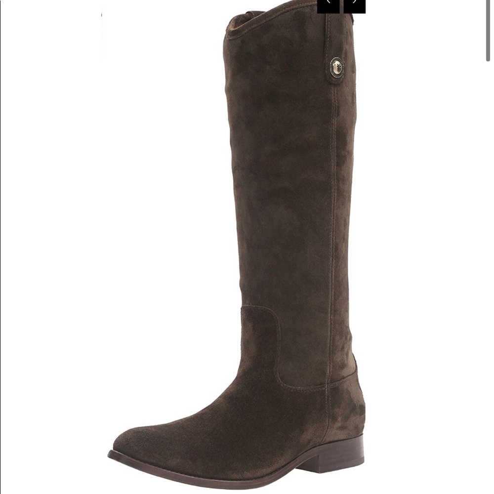 FRYE Women's Brown Melissa Button Riding Boot